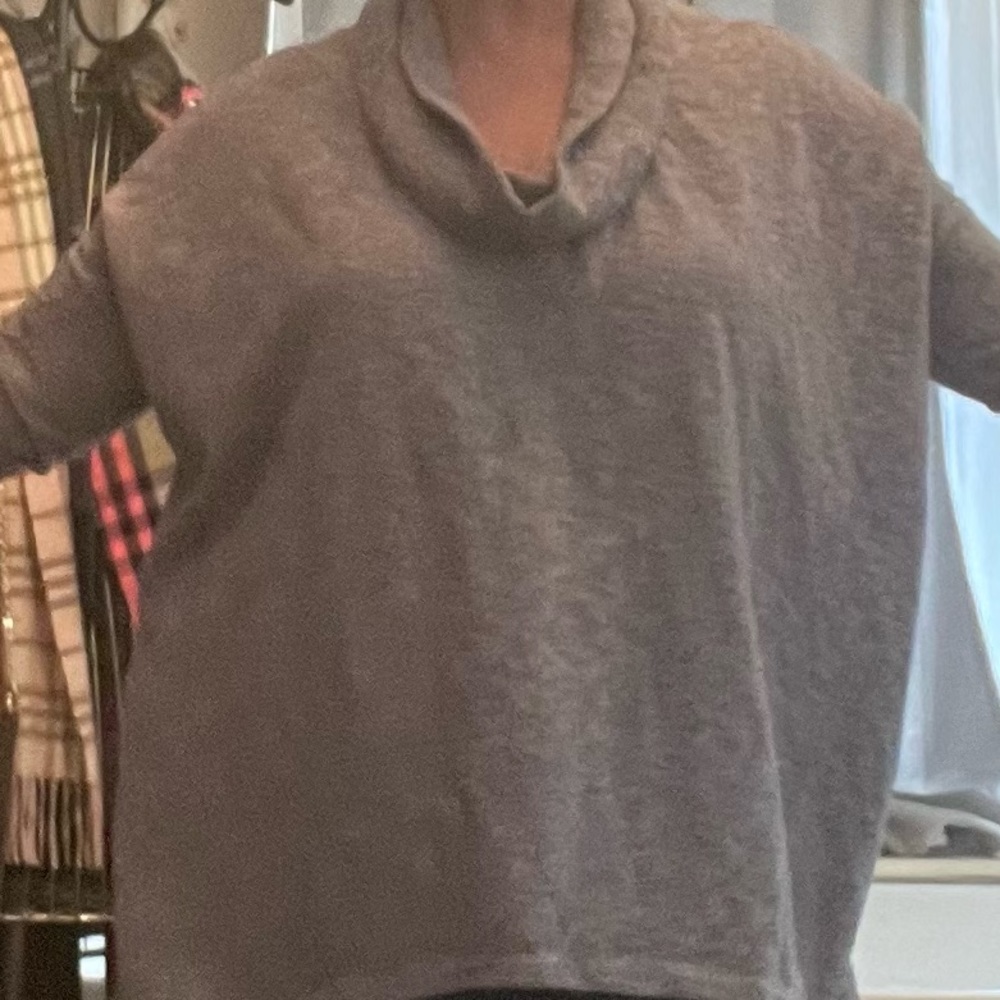 Light weight lavender cow neck sweater; has a free people/anthropology vive - Picture 3 of 3